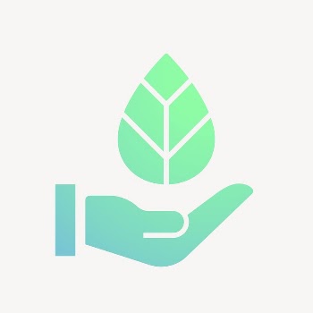 Hand presenting leaf icon, gradient | Free Icons - rawpixel