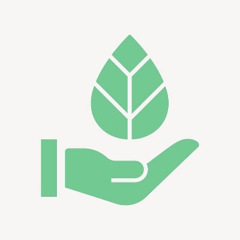 Hand presenting leaf icon, green | Free Icons - rawpixel