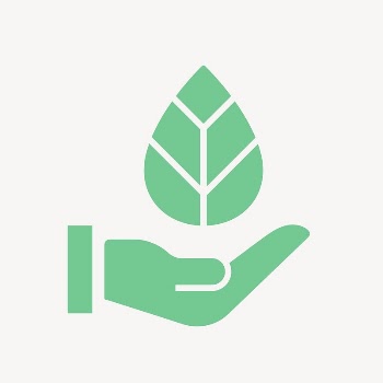 Hand presenting leaf icon, green | Free Icons - rawpixel
