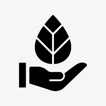 Hand presenting leaf icon, simple | Free Icons - rawpixel