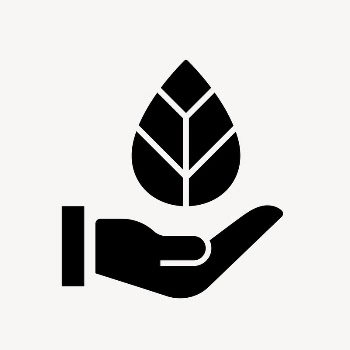 Hand presenting leaf icon, simple | Free Icons - rawpixel