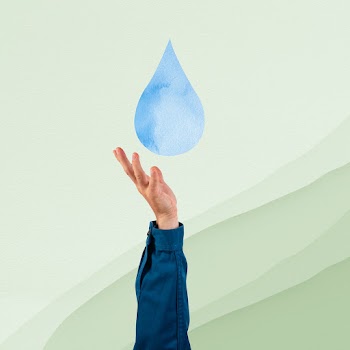 Hand presenting water conservation… | Free stock illustration | High Resolution graphic