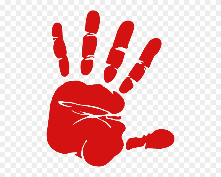 Hand Print Clip Art - Red Handprint Clipart