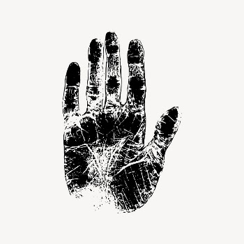Hand print clipart, drawing illustration | Free Vector Illustration - rawpixel