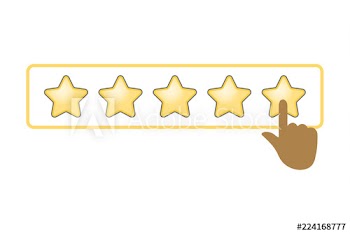 Hand pushing the star button