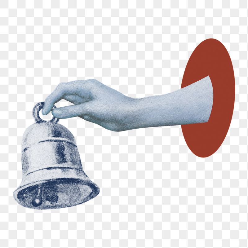 Hand ringing bell png sticker, | Free PNG - rawpixel