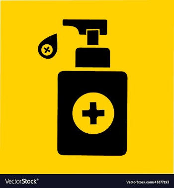 hand sanitizer icon design antibacterial concept