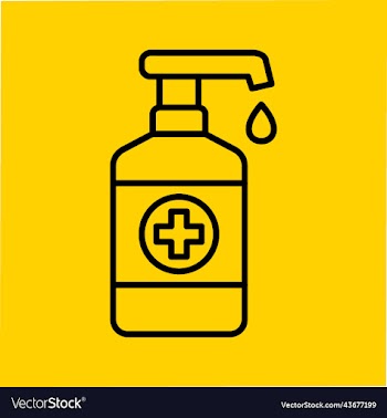 hand sanitizer icon design antibacterial concept