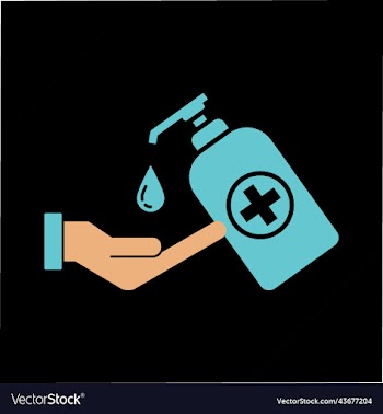 hand sanitizer icon design antibacterial concept