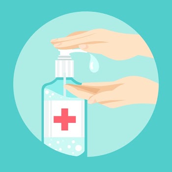 Hand sanitizer in flat design Free Vector