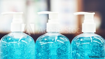 Hand sanitizer in pump bottles