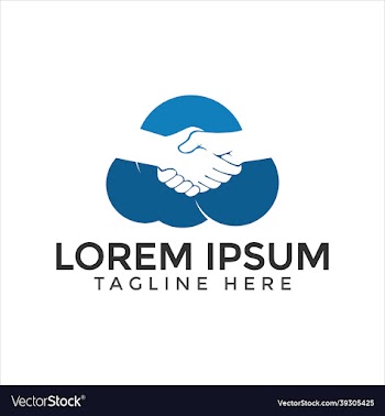hand shake and cloud template