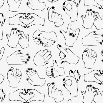 Hand sign background, doodle pattern | Free Vector - rawpixel