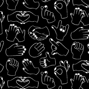 Hand sign background, doodle pattern | Free Vector - rawpixel