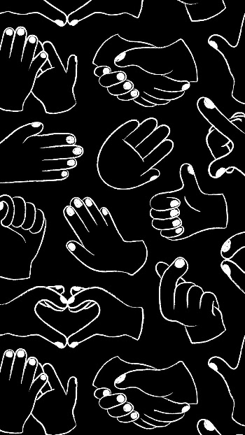 Hand sign phone wallpaper, doodle | Free Vector - rawpixel