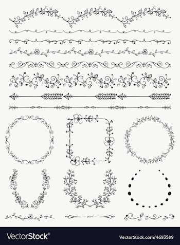  					Hand Sketched Seamless Borders Frames Dividers vector&nbsp;image														
