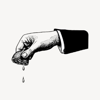 Hand squeezing lemon drawing clipart, | Free Vector - rawpixel