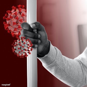Hand touching a contaminated handrail during coronavirus pandemic | Free  illustration - 2306505