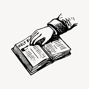 Hand touching bible drawing, vintage | Free Vector Illustration - rawpixel