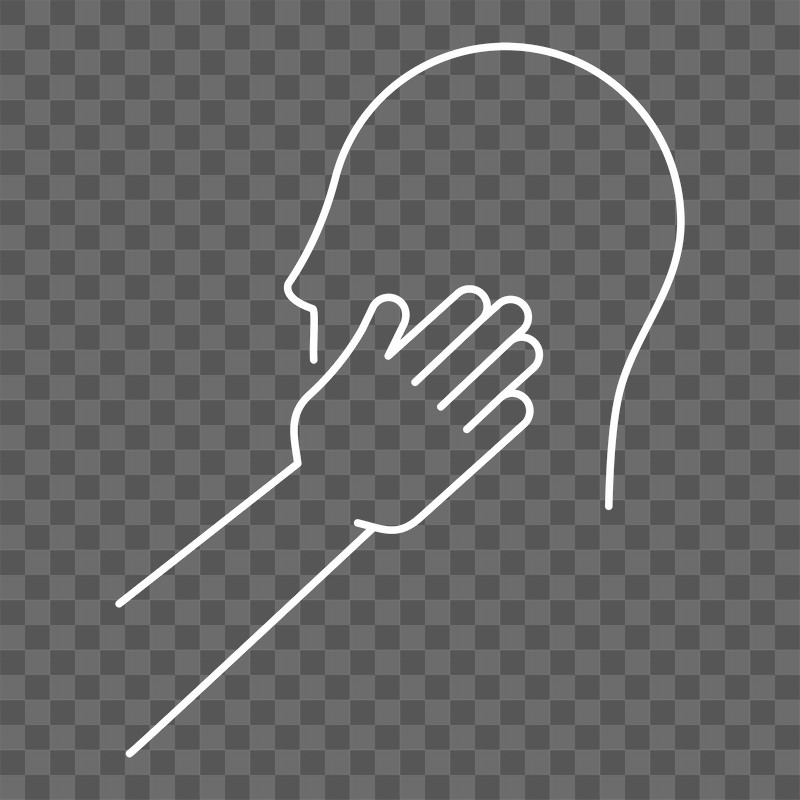 Hand touching face icon png | Free Icons - rawpixel