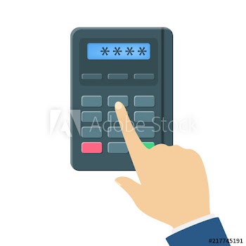 Hand typing password on the ATM