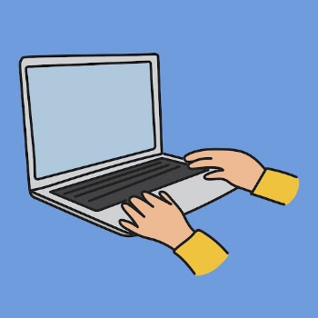 Hand using laptop clipart, digital | Free Vector Illustration - rawpixel