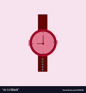 Hand watch icon wristwatch - clock symbol clock vector image