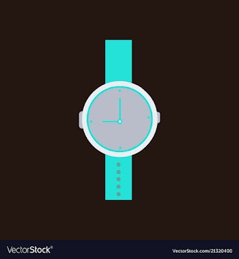 Hand watch icon wristwatch - clock symbol clock vector image