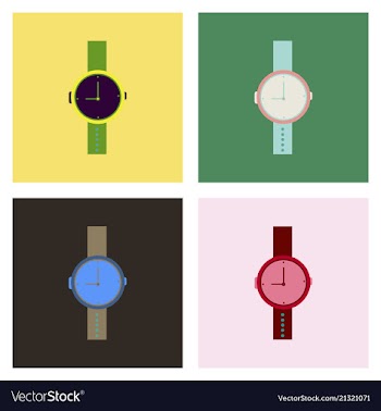 Hand watch icon wristwatch - clock symbol clock vector image
