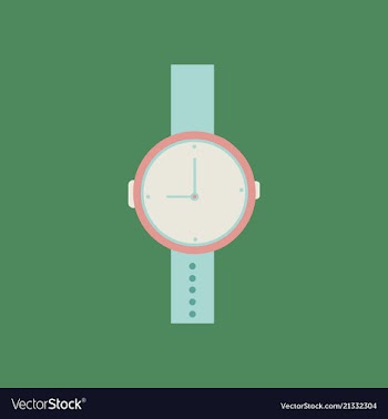 Hand watch icon wristwatch - clock symbol clock vector image