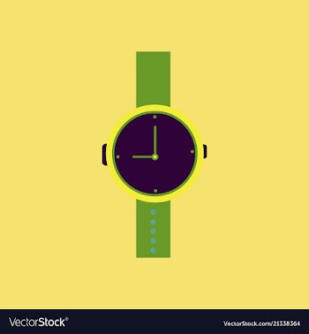 Hand watch icon wristwatch - clock symbol clock vector image