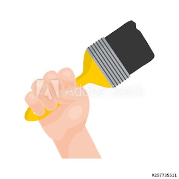 hand with brush