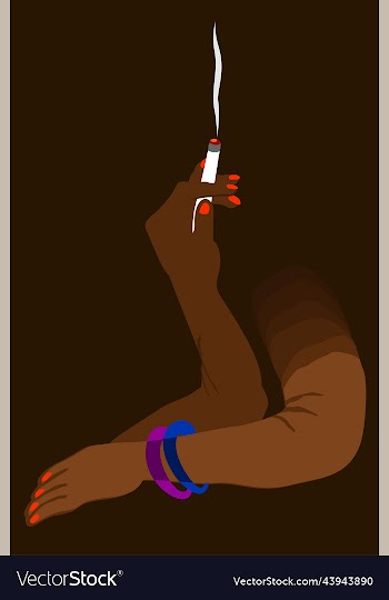 hand with cigarette