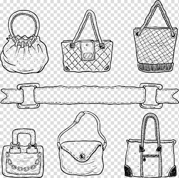 Handbag Euclidean Line Illustration, Handbag artwork transparent background PNG clipart