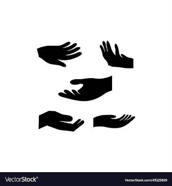 handcare set silhouette icon logo