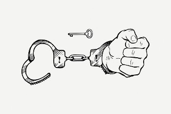 Handcuffs collage element, vintage illustration | Free PSD Illustration - rawpixel