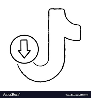 handdrawn tiktok download logo silhouette free