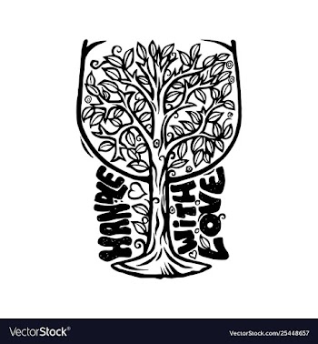 Handle with love tree vector image