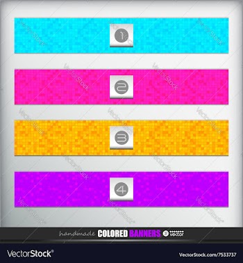 Handmade banners or bars set for design vector image