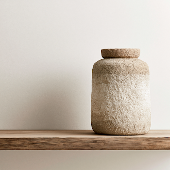 Handmade Bicolore Papier-Mâché Pot