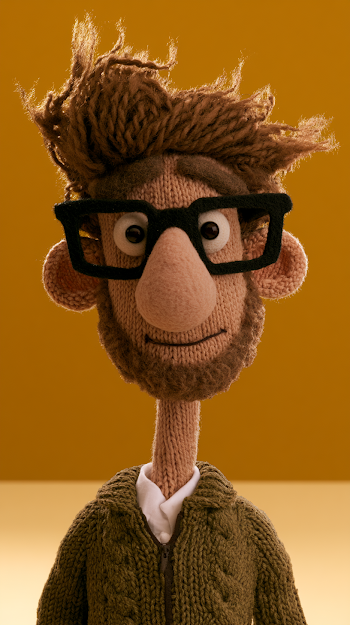 Handmade Knitted Wool Figure of a Man