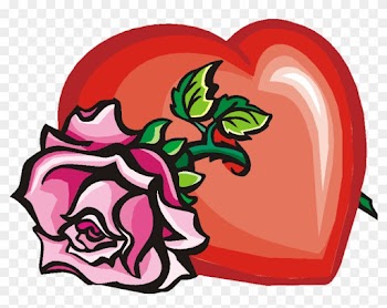 Handmade Love &amp; Marriage Cards - Heart With A Rose Through
