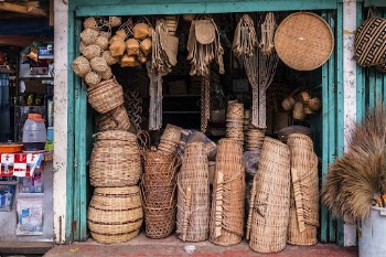 Handmade rattan goods at a local | Free Photo - rawpixel