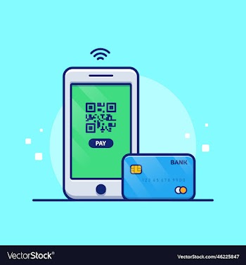 handphone with payment application bar code