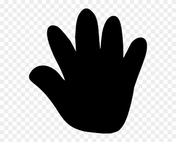 Handprint Outline Child Handprint Black Clip Art At - Baby Hand Prints Silhouette