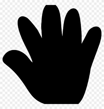 Handprint Outline Child Handprint Black Clip Art At - Baby Hand Prints Silhouette