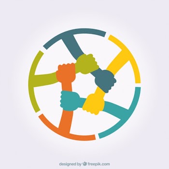 Hands connecting Free Vector