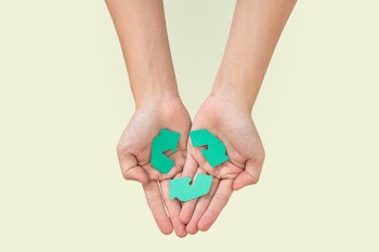 Hands cupping recycle  save the environment… | Free stock photo | High Resolution image