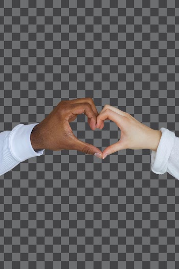 Hands Forming a Heart Shape, PNG format. Author @artempodrez / pexels