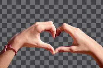 Hands Forming a Heart Shape, PNG format. Source pexels.com